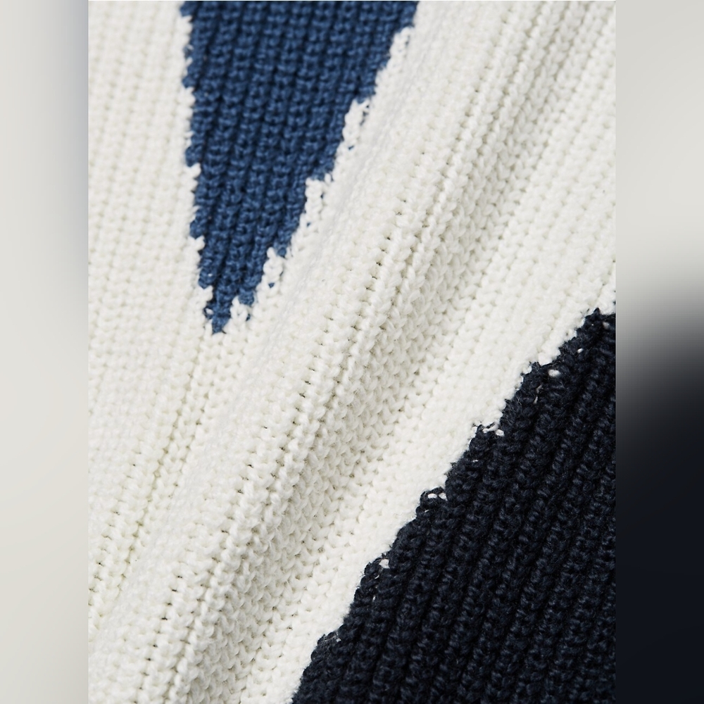 RAG & BONE EMORY INTARSIA SWEATER MEN'S SIZE XXL - NAVY - Picture 6 of 16